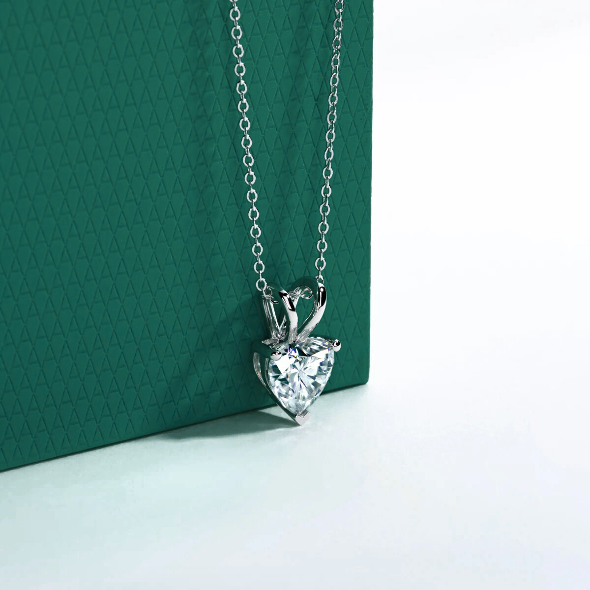 Colar Coração Moissanite Prata 925 Luar Armonia - foto 3
