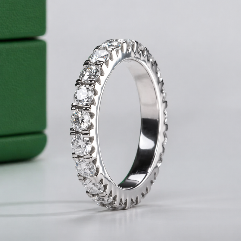 Anel Aliança Moissanite Brilho Intenso Luar Thais