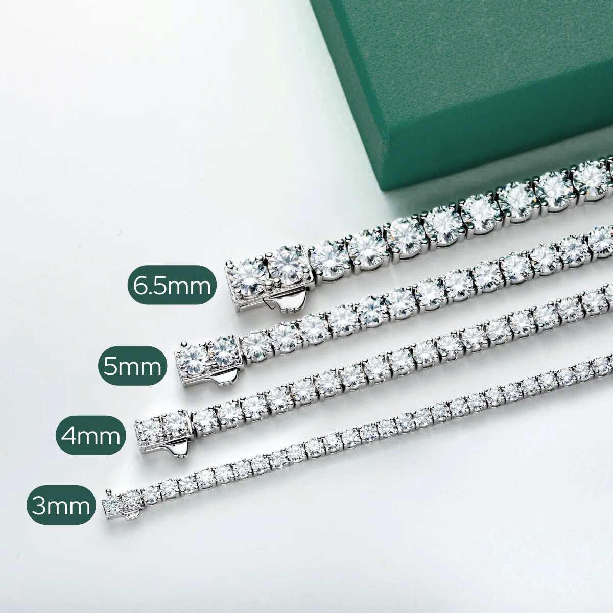 Pulseira Riviera Moissanite com Pedras Brilhantes Luar Lunara - foto 7
