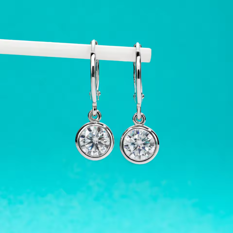 Brinco Argola Moissanite Prata 925 Luar Melodia - foto 5