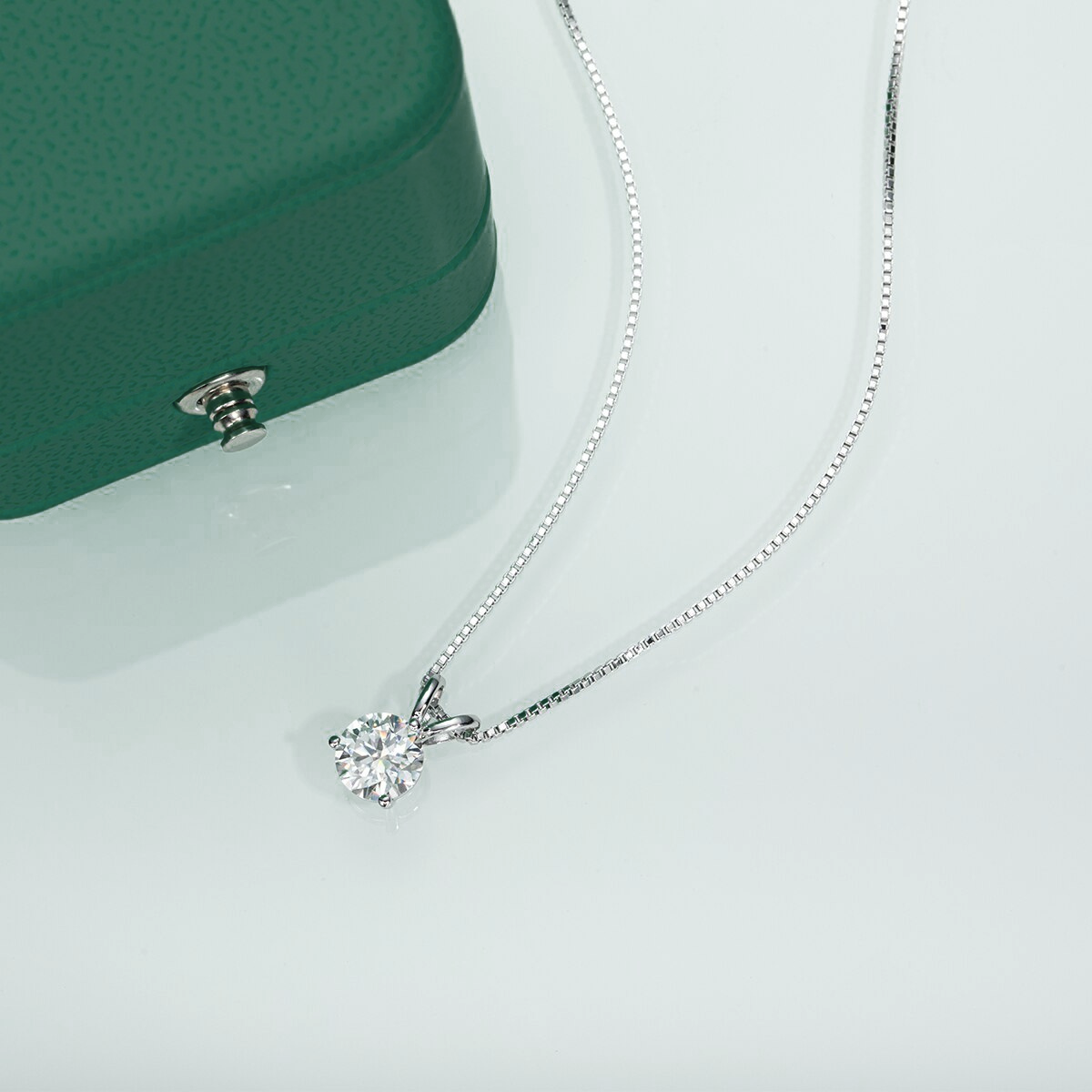 Colar Solitário Moissanite Prata 925 Luar Harmonia - foto 3