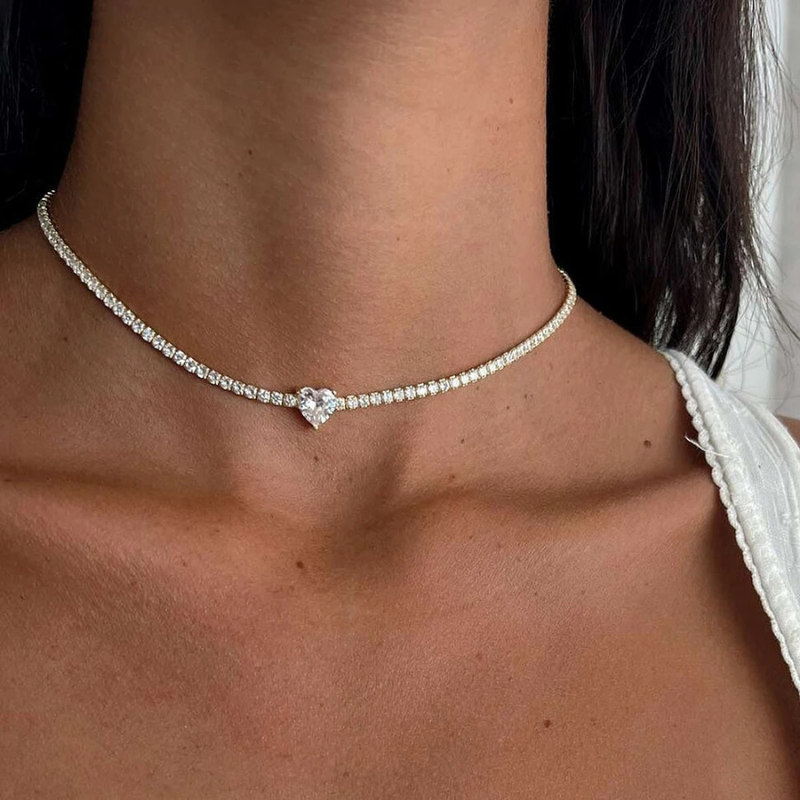 Gargantilha Riviera Coração Moissanite Luar Falnel - foto 6