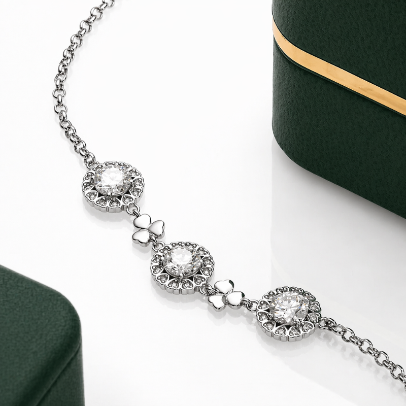 Pulseira Moissanite com Brilho Intenso em Prata 925 Luar Olívia