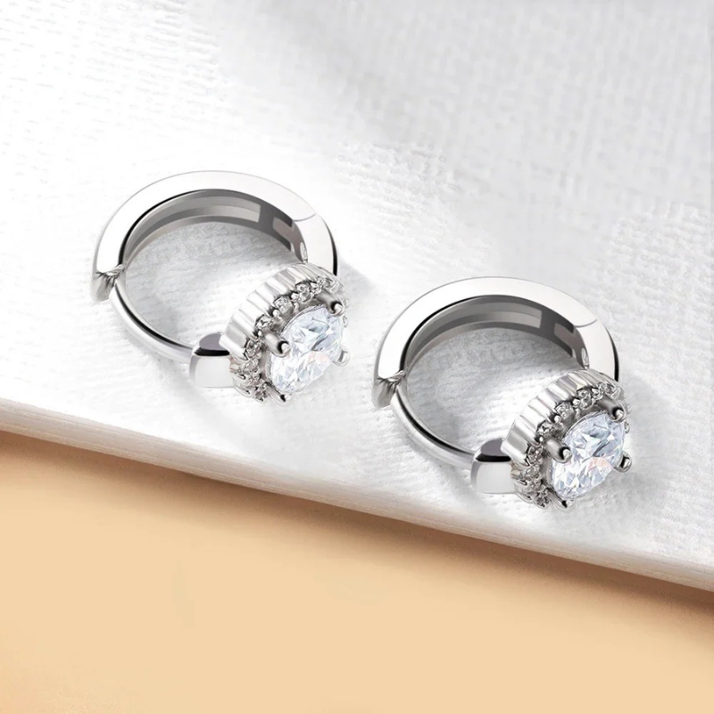 Brinco Argola Moissanite Ouro 18K Luar Harmonie - foto 4
