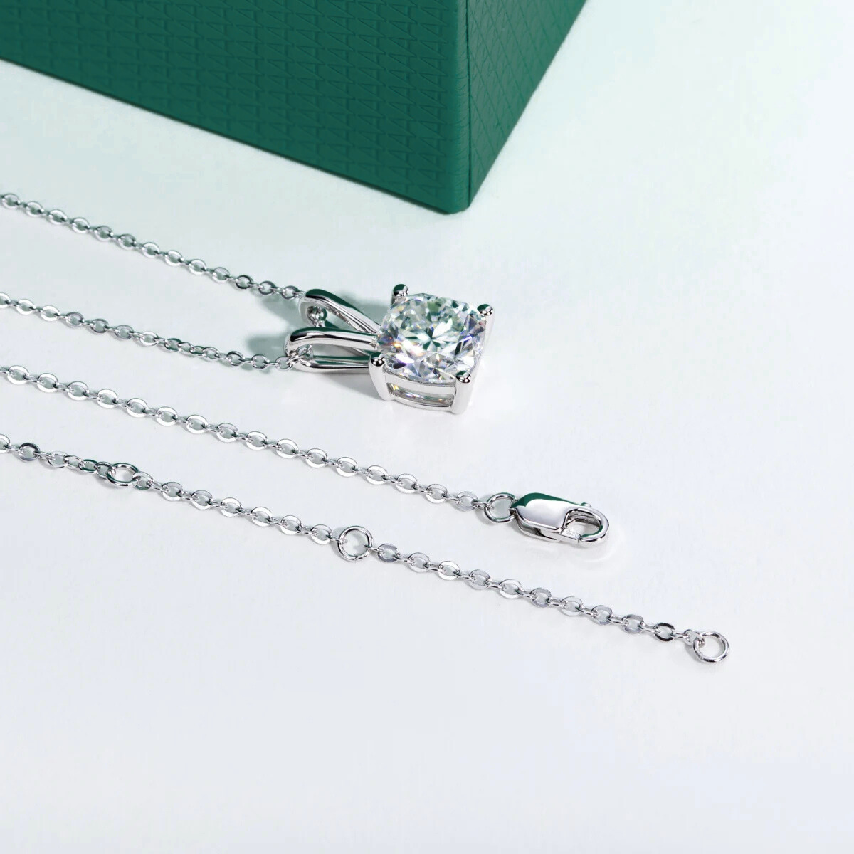 Colar Cushion Moissanite Prata 925 Luar Serafina - foto 6