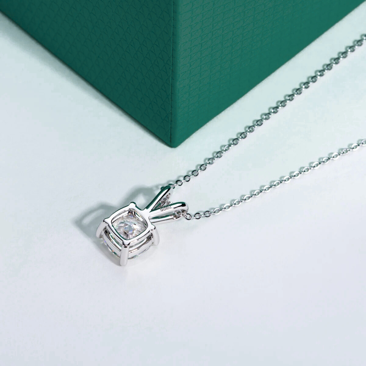 Colar Cushion Moissanite Prata 925 Luar Serafina - foto 7