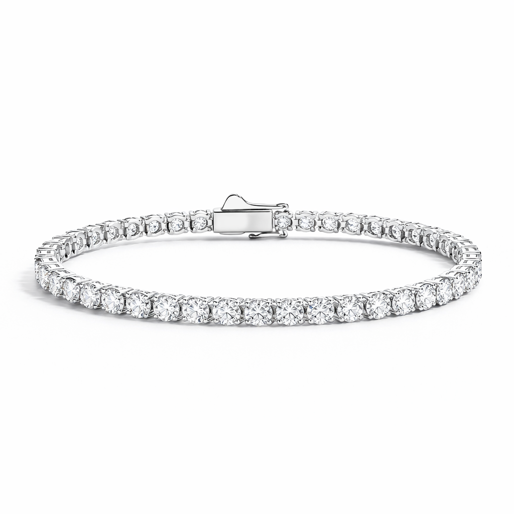 Pulseira Riviera Moissanite com Pedras Brilhantes Luar Lunara