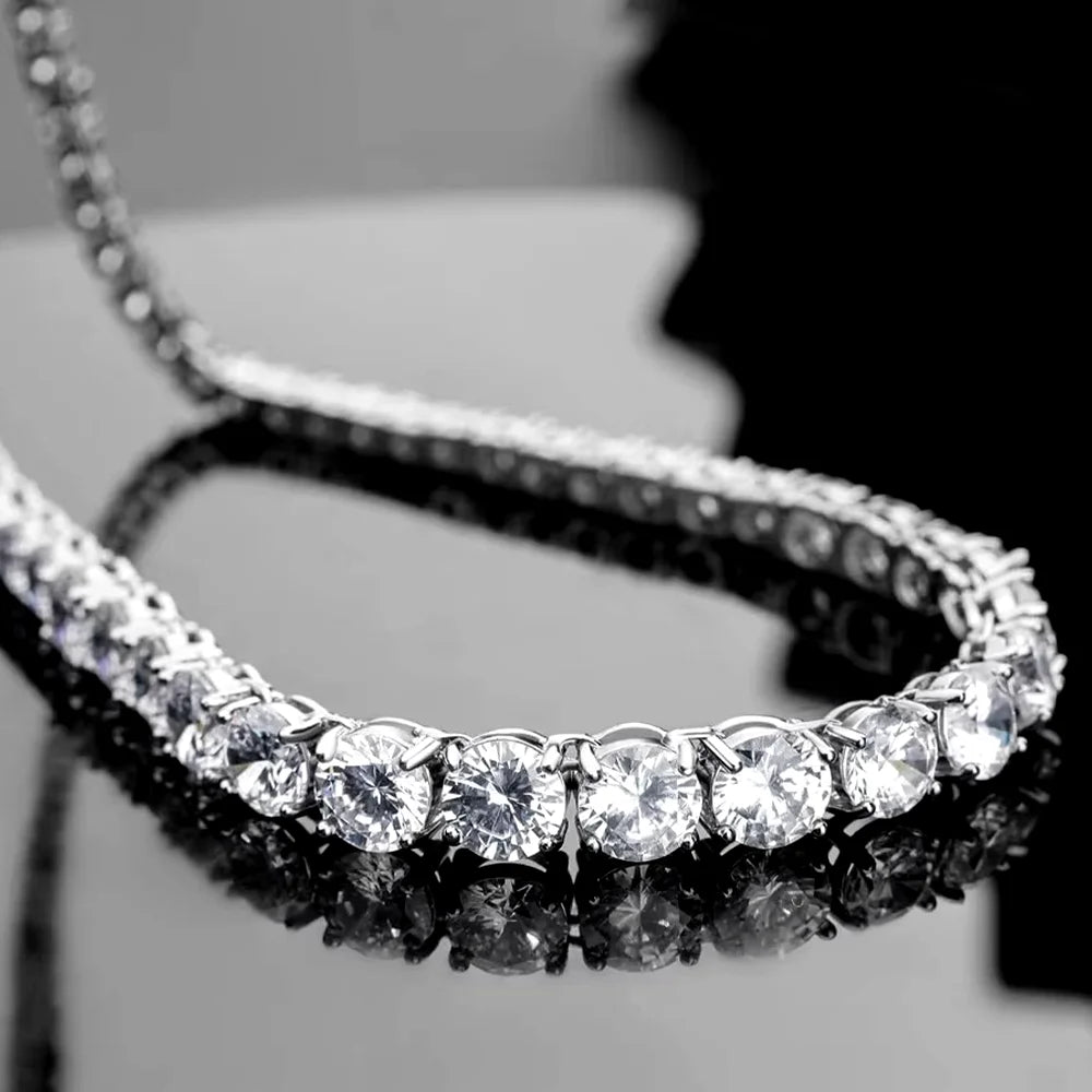 Colar Tennis Moissanite Prata 925 Luar Brilhante - foto 15