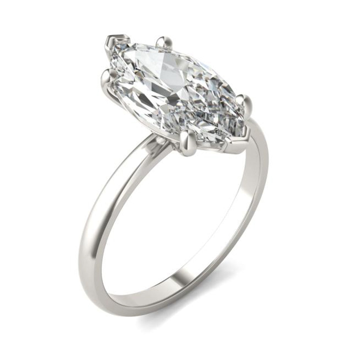 Anel Solitário Moissanite Elegante com Brilho Intenso Luar Íris