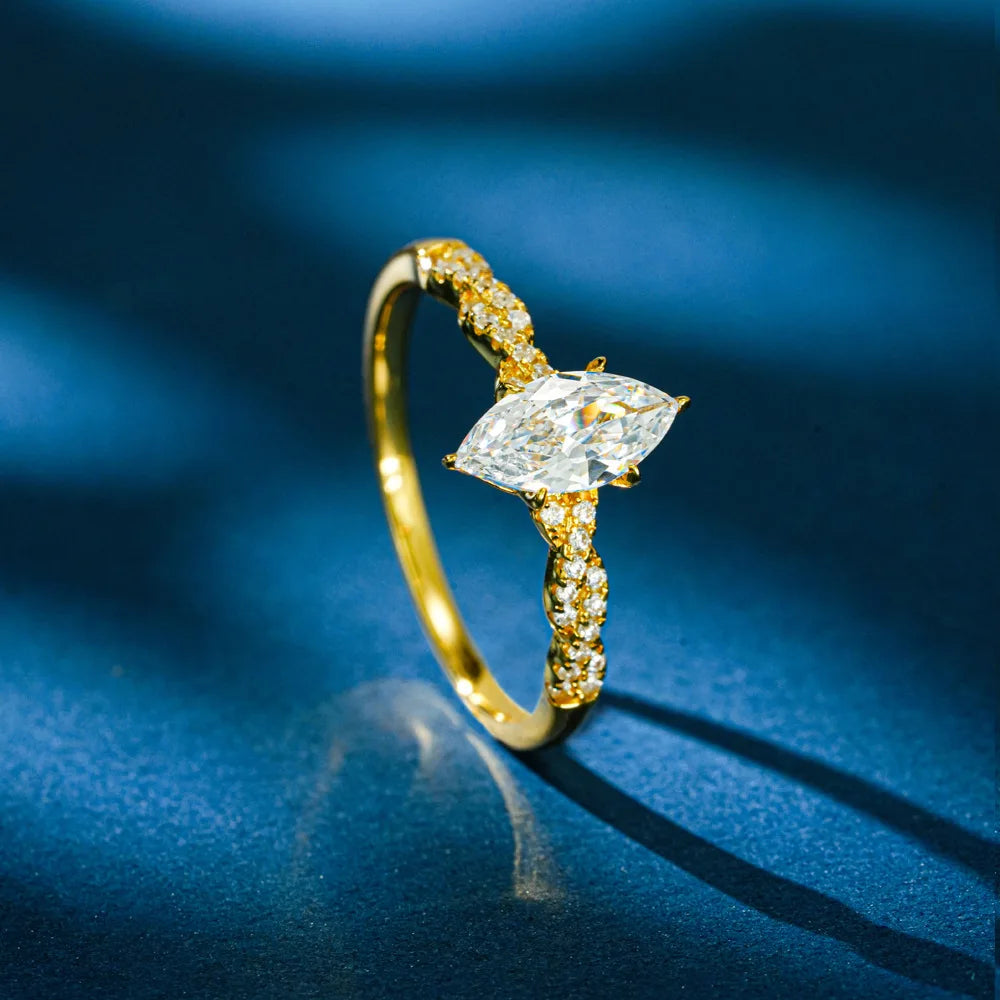 Anel Solitário Moissanite Ouro Banho Luar Fiorenza - foto 2