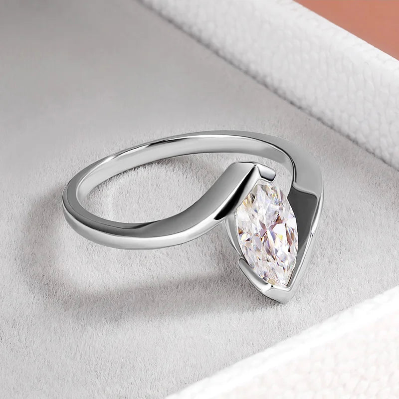 Anel Solitario Moissanite Prata 925 Luar Celeste - foto 13