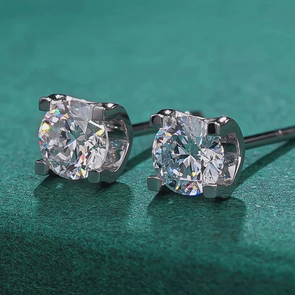 Brinco Solitário Moissanite Prata 925 Luar Stars - foto 3
