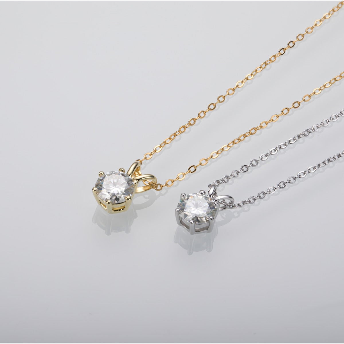 Colar Solitário Moissanite Banho Ouro 18k Luar Lumina - foto 5