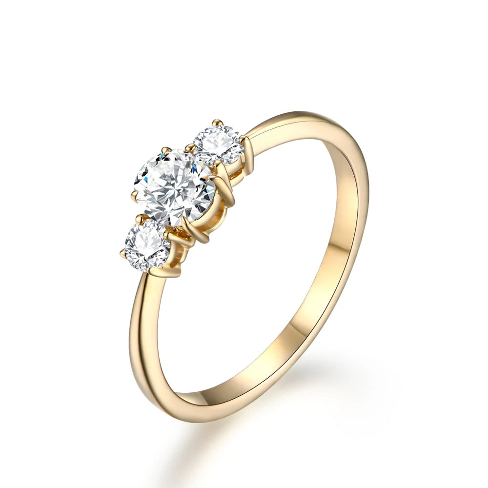 Anel Três Pedras Moissanite Ouro 18K Luar Harmônia - foto 20