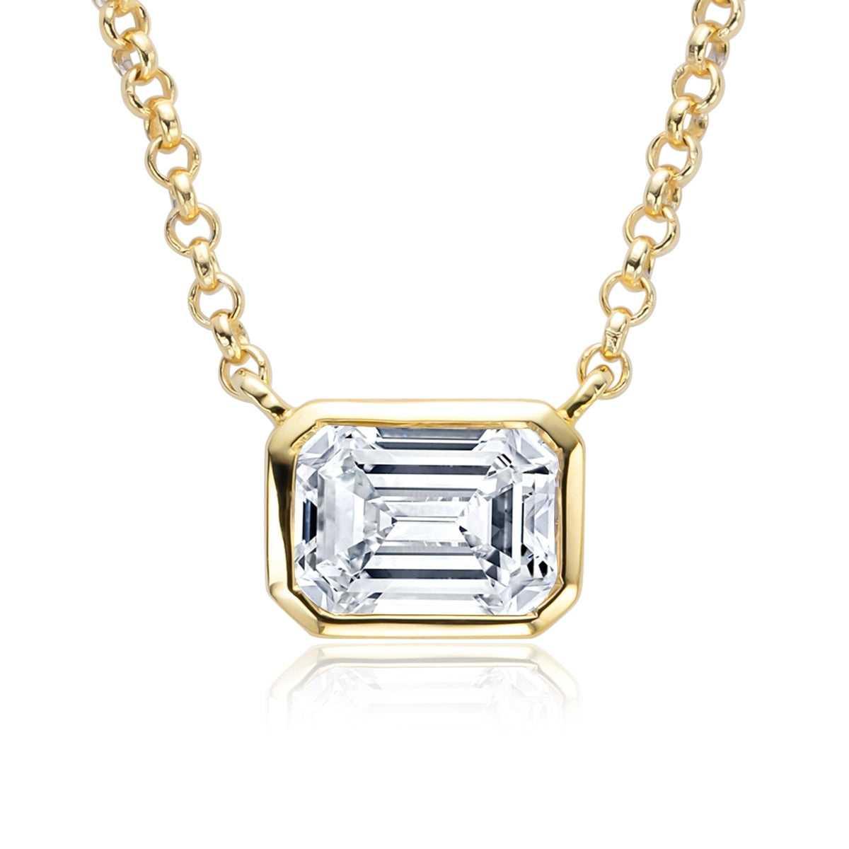 Colar Elegante Moissanite em Prata 925 Luar Livia