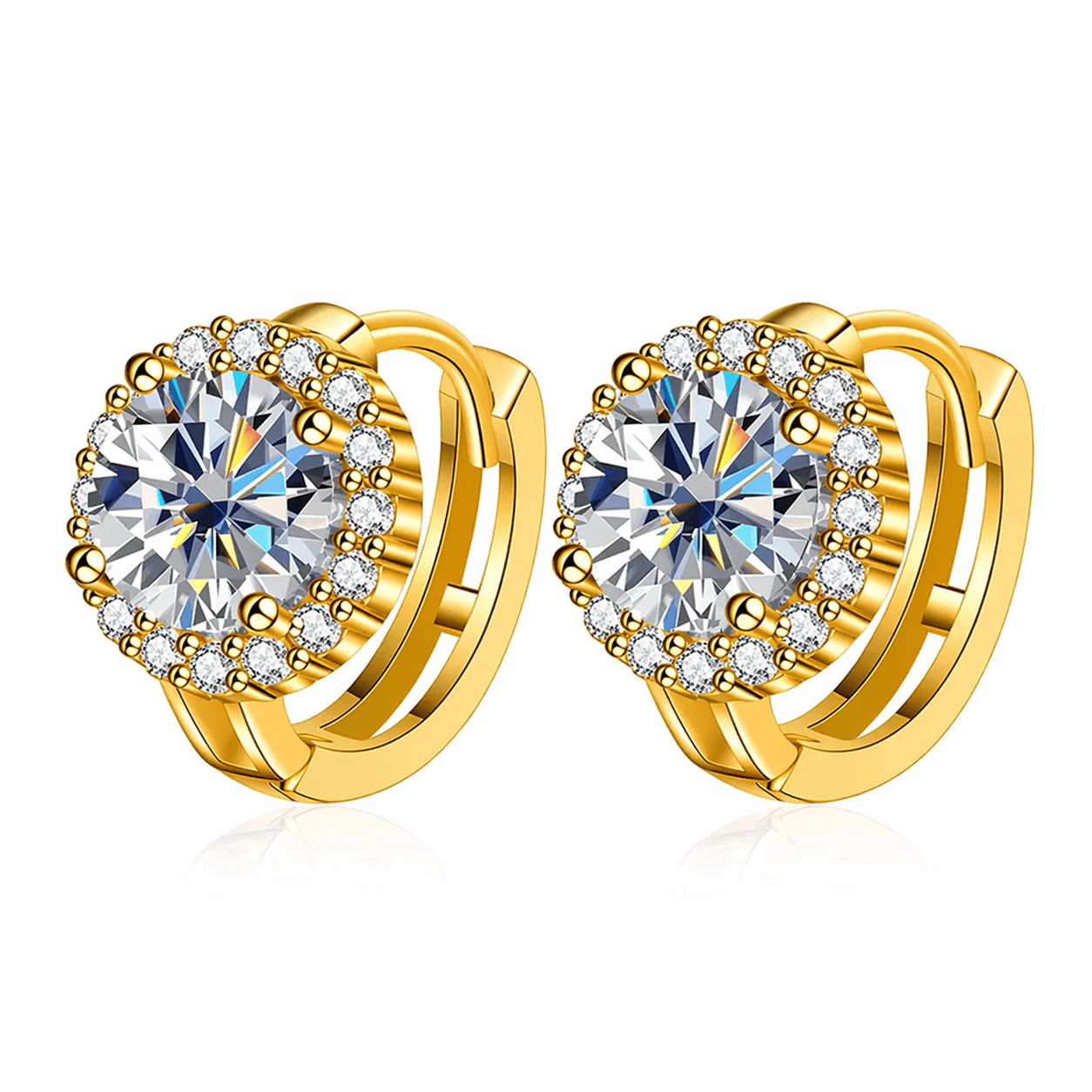Brinco Argola Moissanite Ouro 18K Luar Harmonie - foto 6