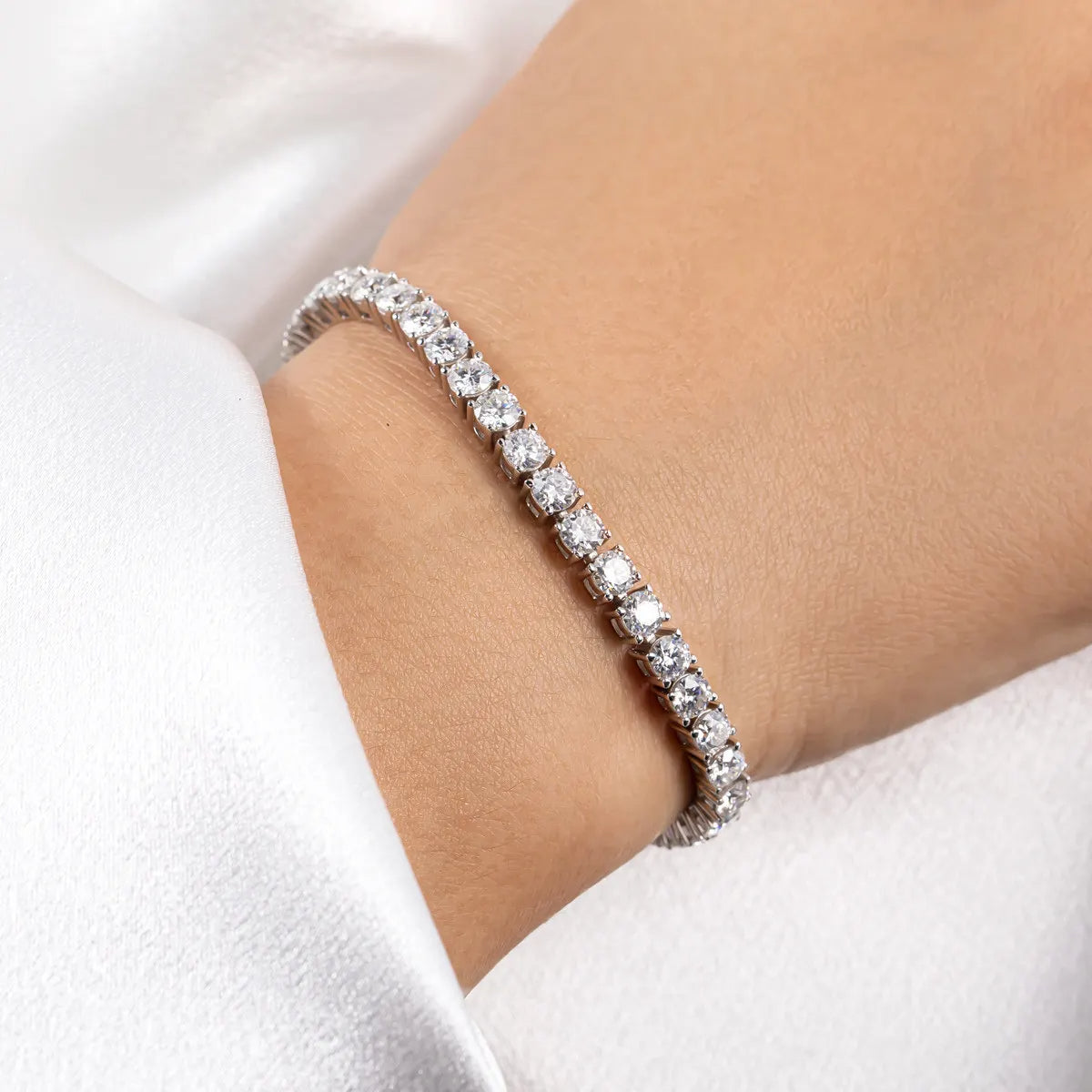 Pulseira Riviera Moissanite com Pedras Brilhantes Luar Lunara - foto 4