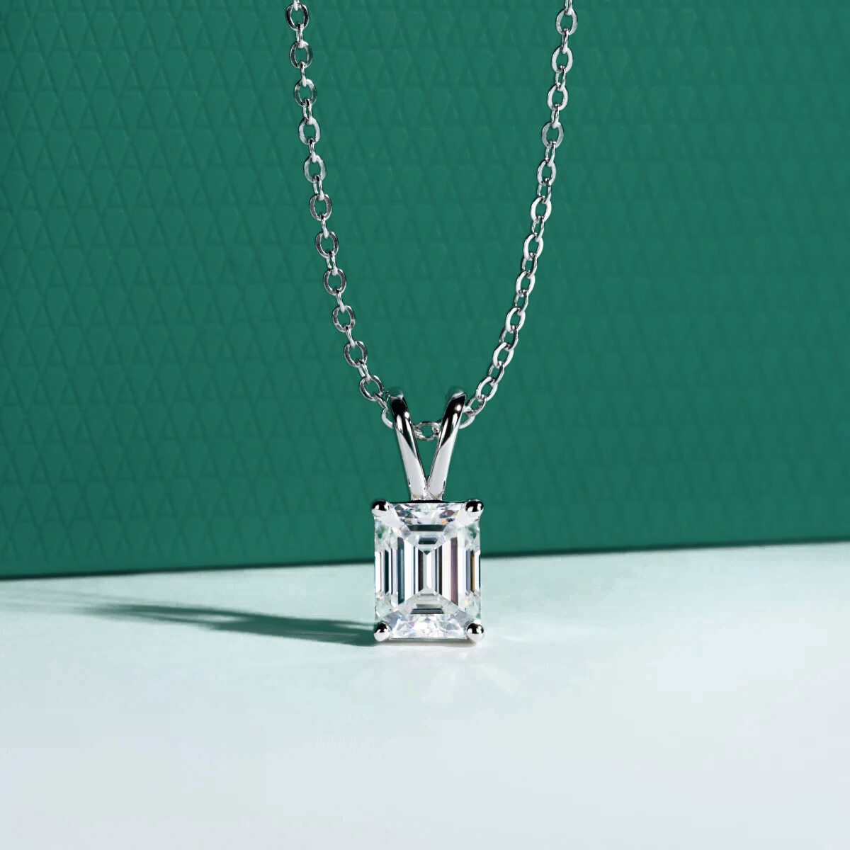 Colar Esmeralda Moissanite Prata 925 Luar Meridiana - foto 2