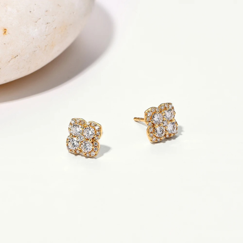 Brinco Floral Moissanite Prata 925 Luar Magnólia - foto 6