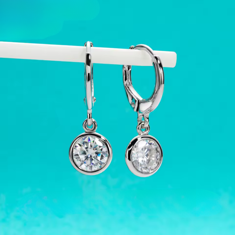 Brinco Argola Moissanite Prata 925 Luar Melodia - foto 4