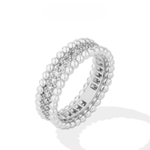 Anel Luar Linz – Aliança Eterna com Moissanite e Ouro 18k