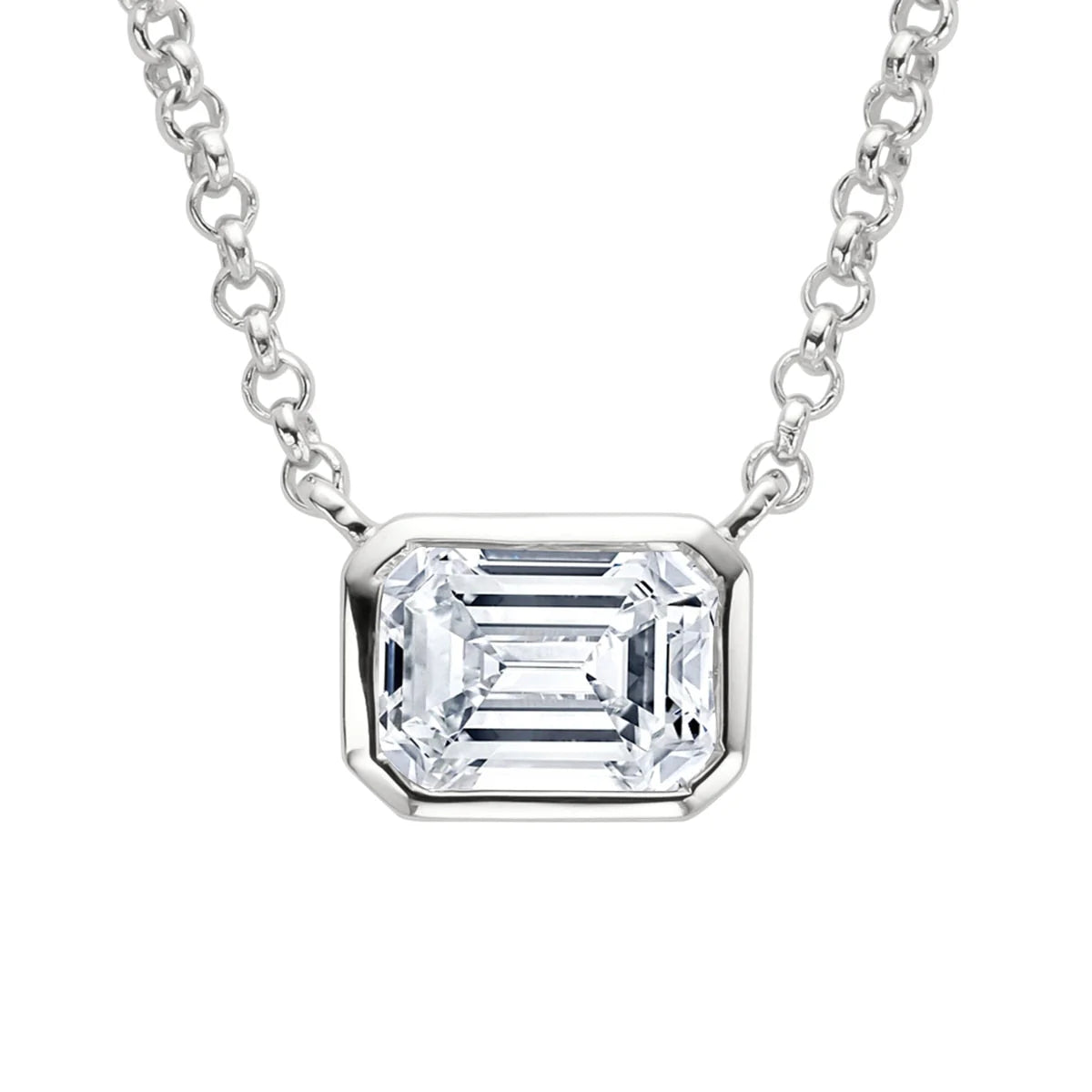 Colar Elegante Moissanite em Prata 925 Luar Livia
