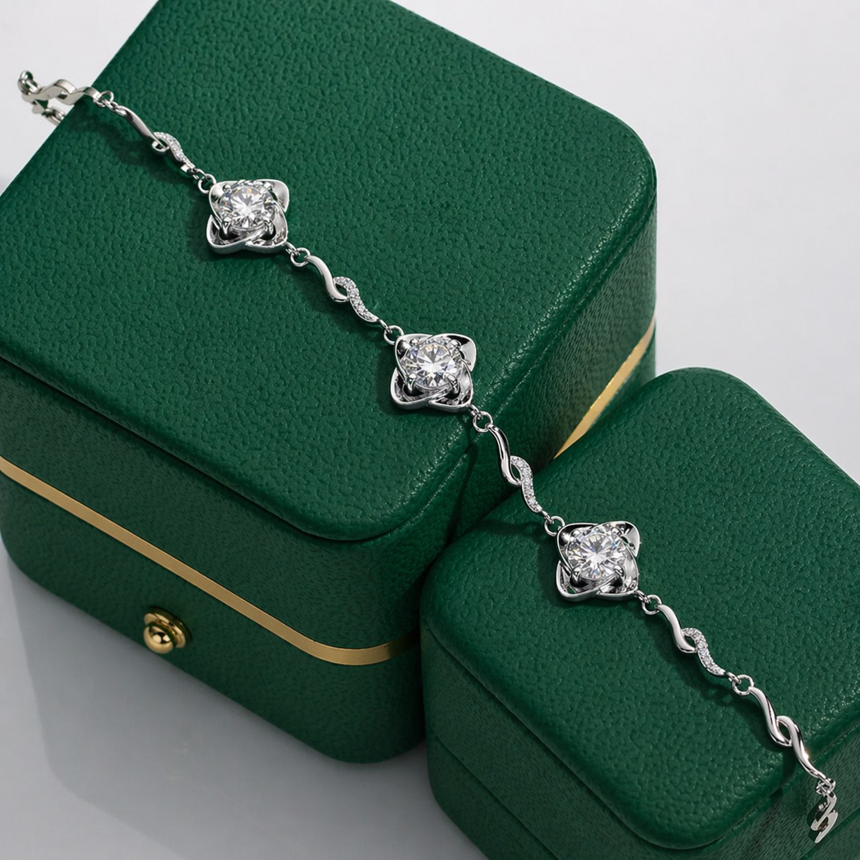 Pulseira Delicada Moissanite Prata 925 Luar Alura