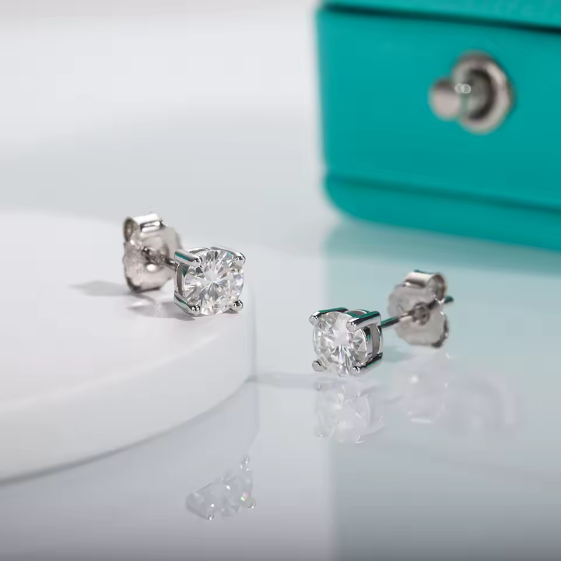 Brinco Ponto de Luz Moissanite Prata 925 Luar Cristal - foto 4