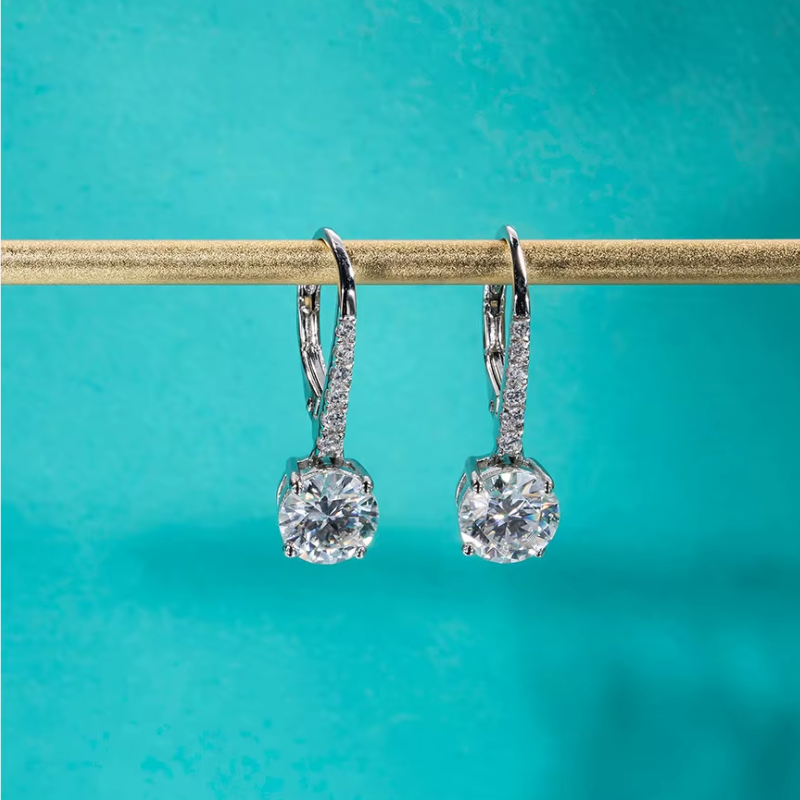 Brinco Pêndulo Moissanite Prata 925 Luar Fiorella - foto 3