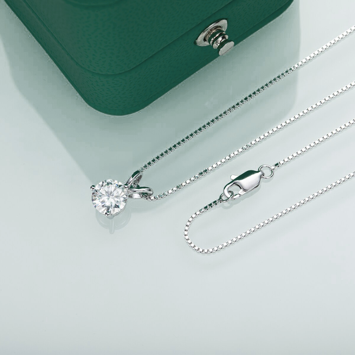 Colar Solitário Moissanite Prata 925 Luar Harmonia - foto 2