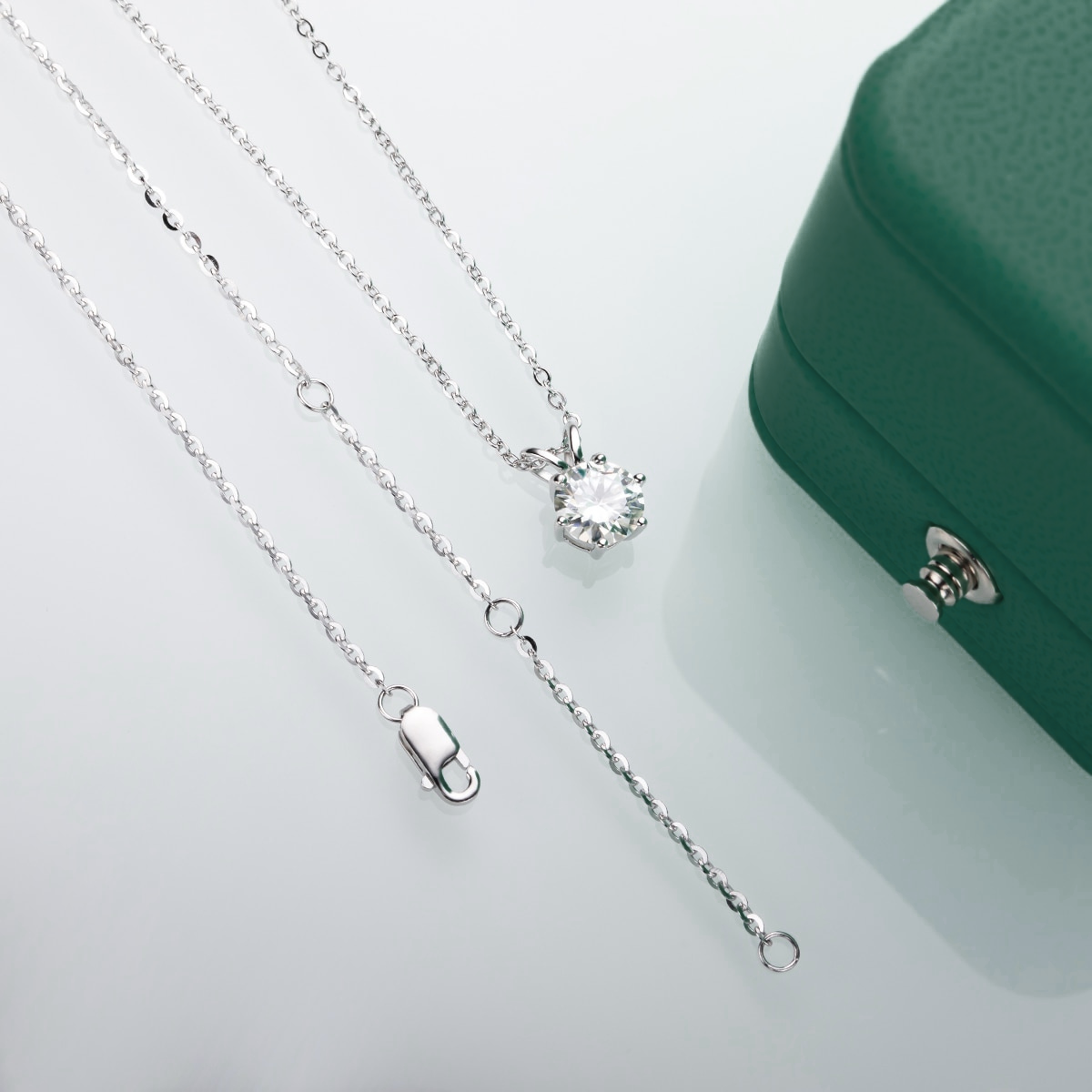 Colar Solitário Moissanite Banho Ouro 18k Luar Lumina - foto 3