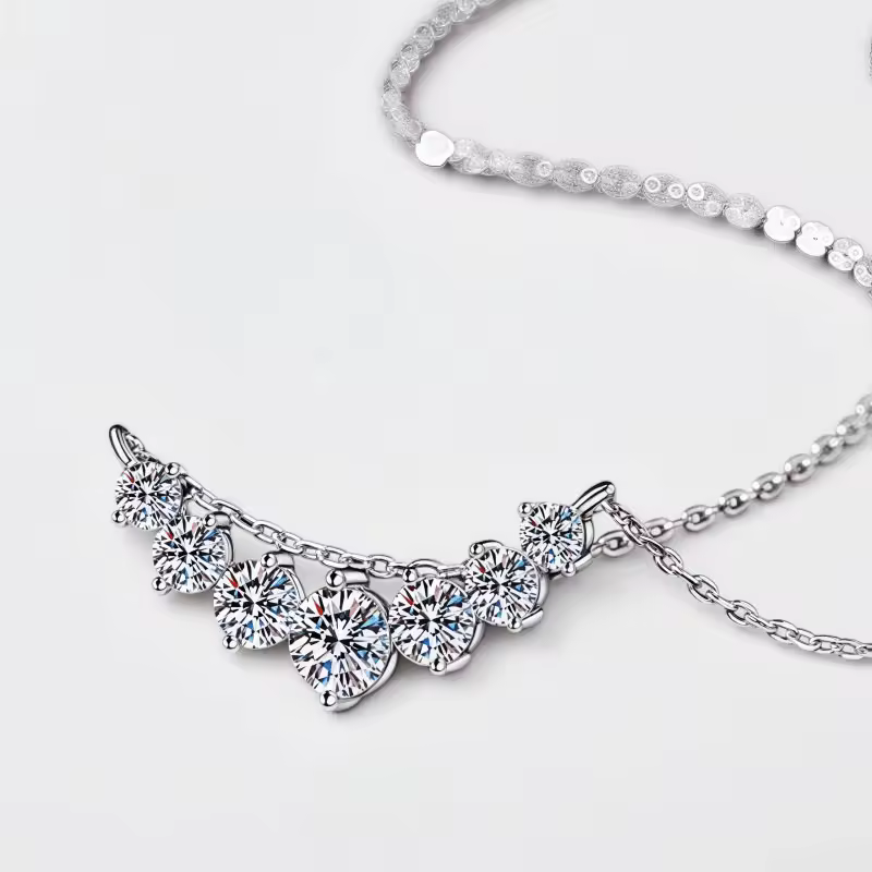 Colar Elegante Moissanite Prata 925 com Banho em Ouro 18k Luar Chiara - foto 5