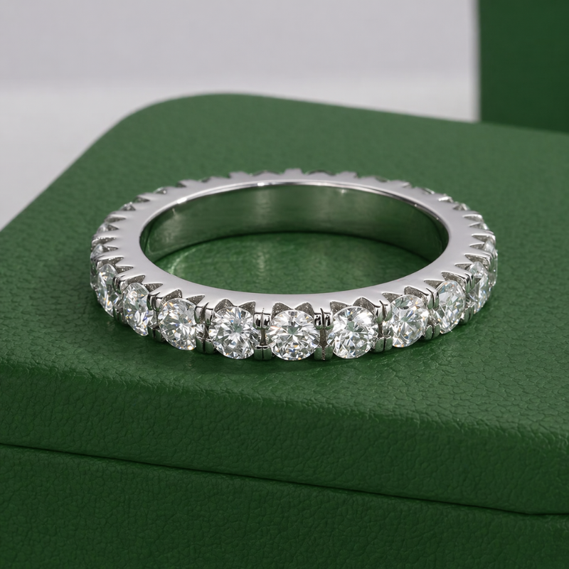 Anel Aliança Moissanite Brilho Intenso Luar Thais
