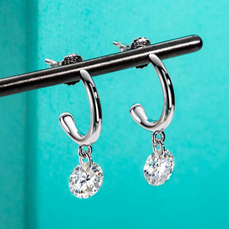 Brinco Argola Moissanite Prata 925 Luar Harmonie - foto 5