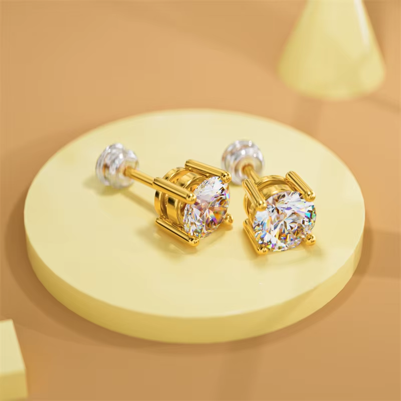 Brinco Ponto de Luz Moissanite Ouro 18K Luar Luminesca - foto 10