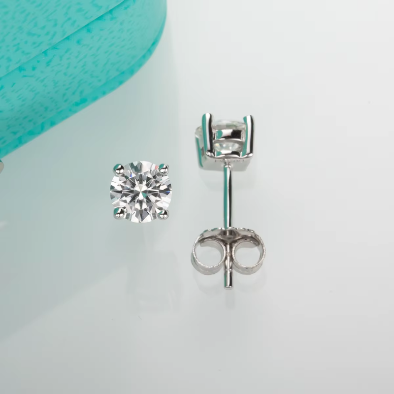 Brinco Ponto de Luz Moissanite Prata 925 Luar Cristal - foto 5
