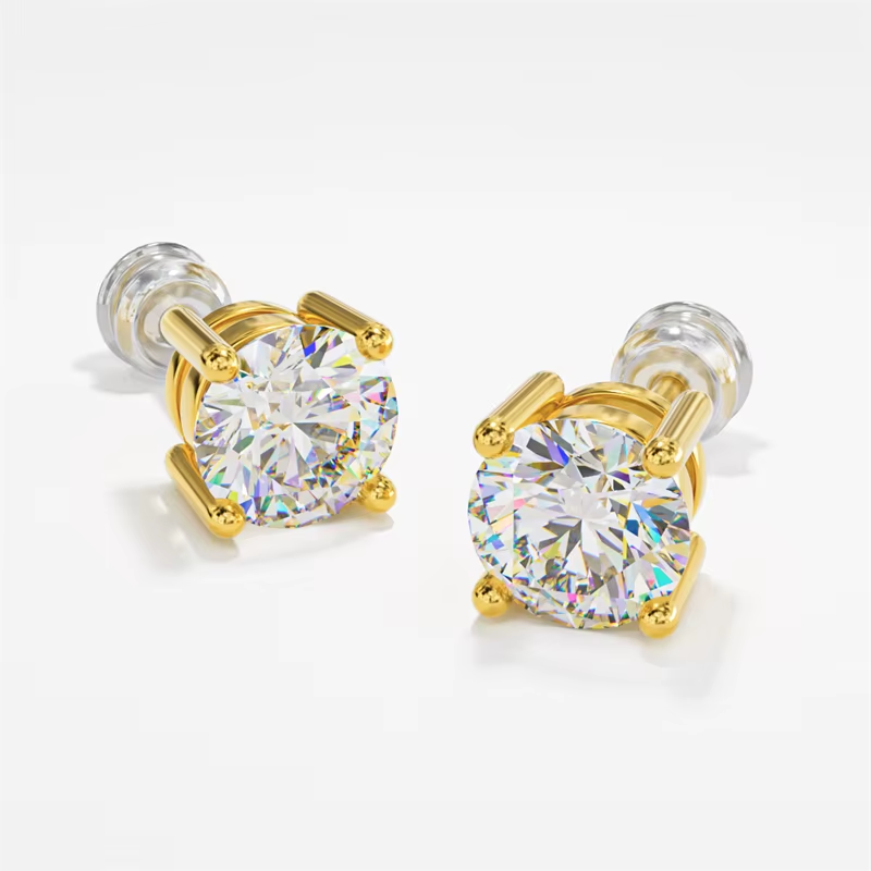Brinco Ponto de Luz Moissanite Ouro 18K Luar Luminesca - foto 11