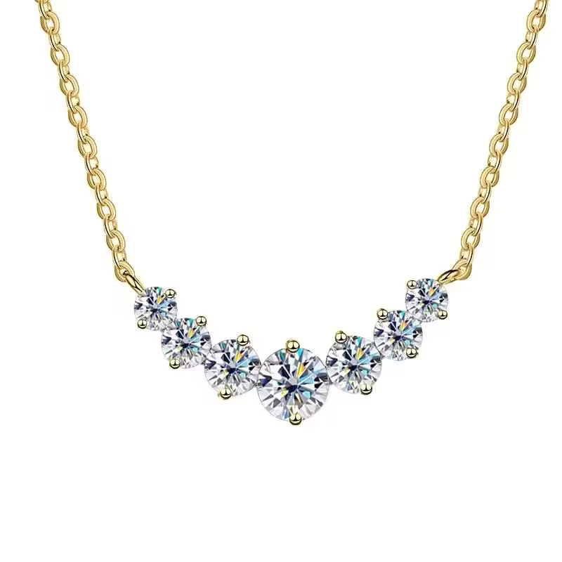 Colar Elegante Moissanite Prata 925 com Banho em Ouro 18k Luar Chiara - foto 3
