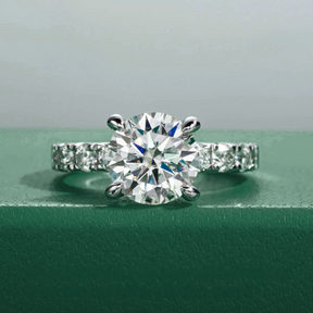 Anel Jasmin Moissanite 10 / Prata Anel Solitário