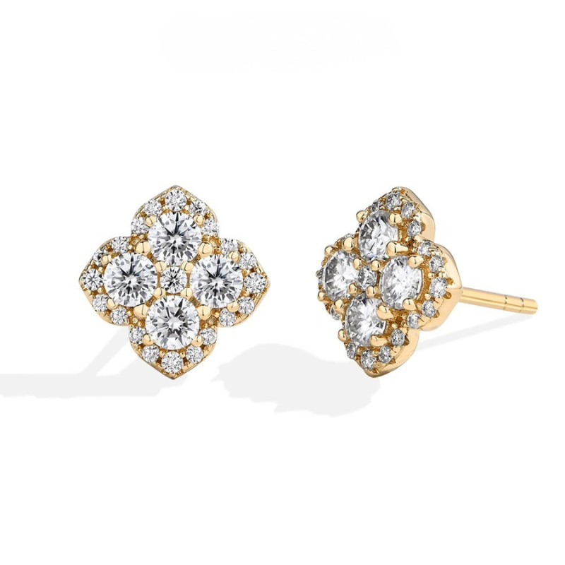 Brinco Floral Moissanite Prata 925 Luar Magnólia - foto 2