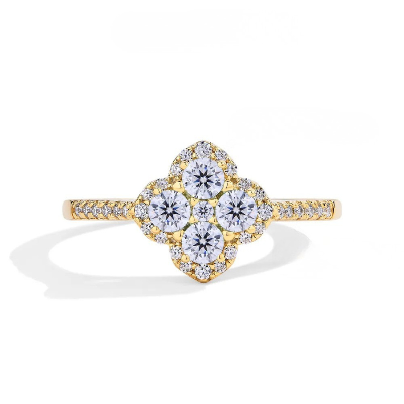 Anel Luar Alice – Com Moissanite Ouro 18k