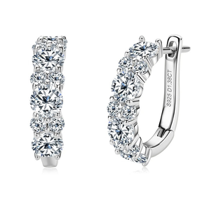 Brinco Luar Isis  – Argola com Moissanite em Ouro 18k