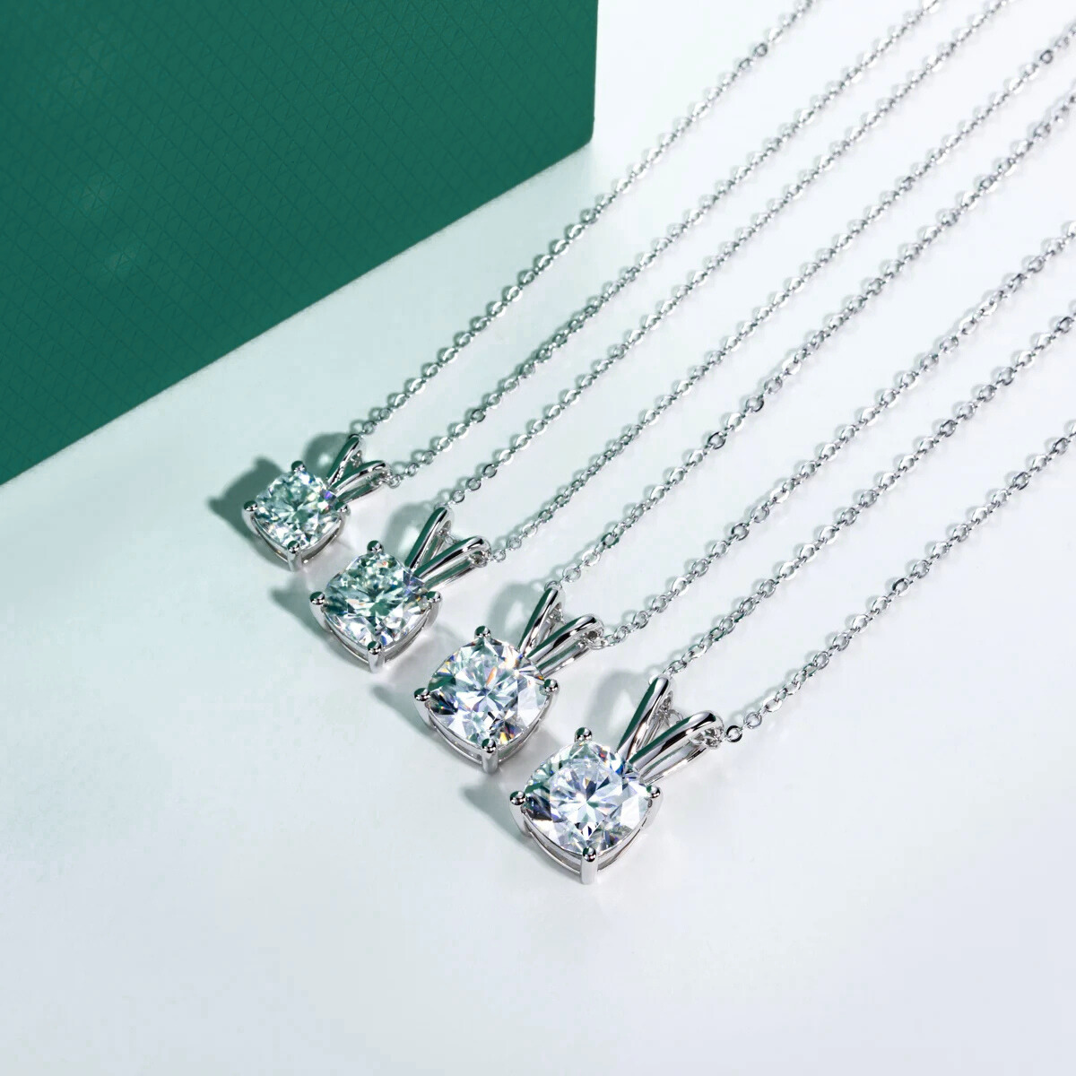Colar Cushion Moissanite Prata 925 Luar Serafina - foto 5