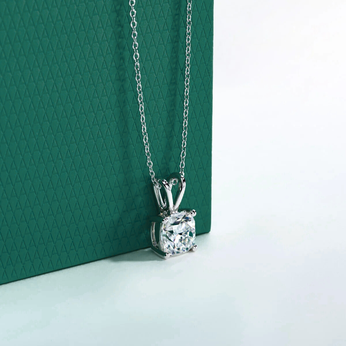Colar Cushion Moissanite Prata 925 Luar Serafina - foto 4