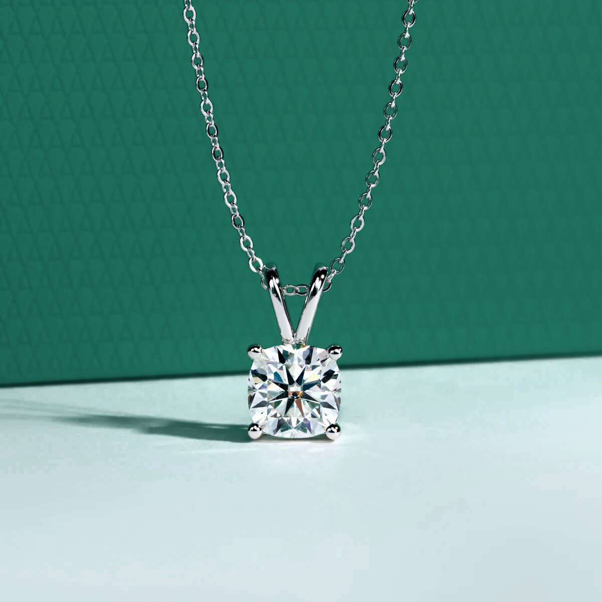 Colar Cushion Moissanite Prata 925 Luar Serafina - foto 2
