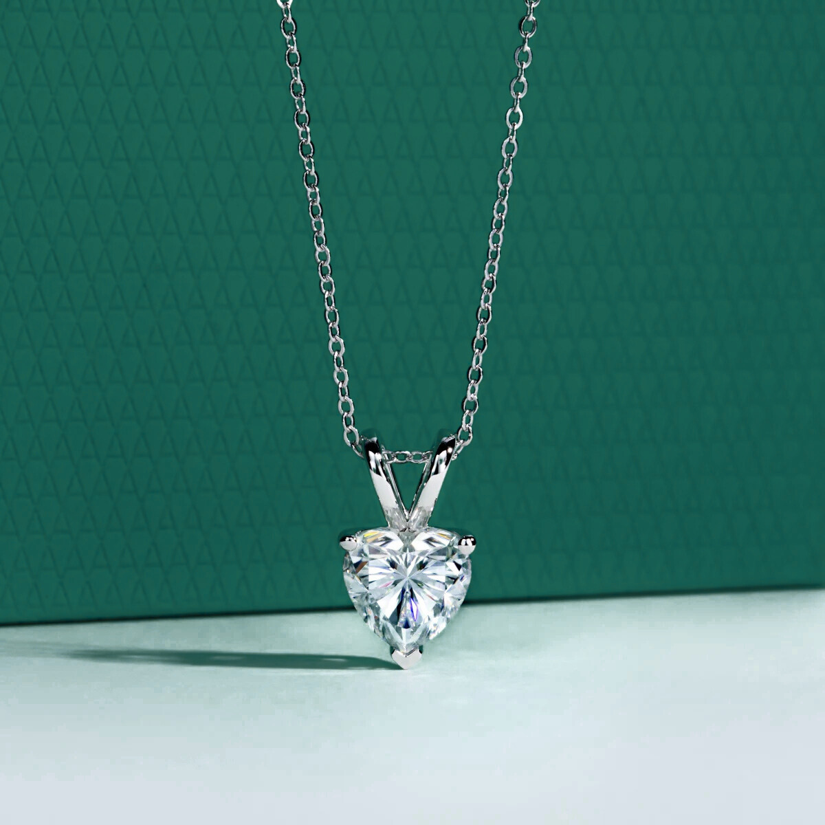 Colar Coração Moissanite Prata 925 Luar Armonia - foto 2