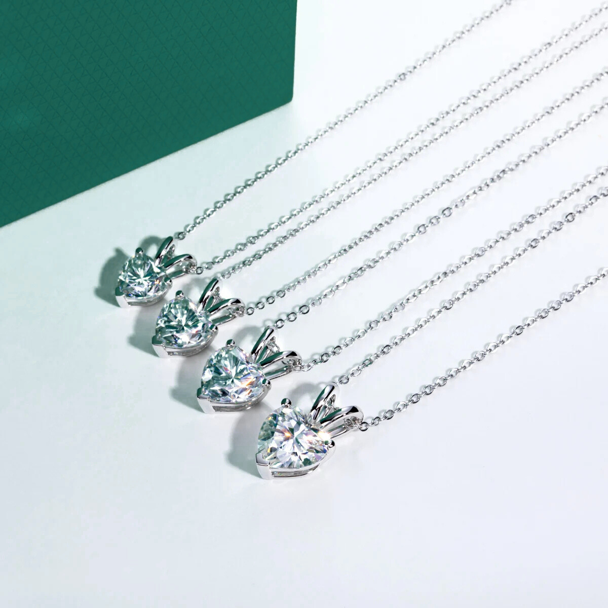 Colar Coração Moissanite Prata 925 Luar Armonia - foto 4