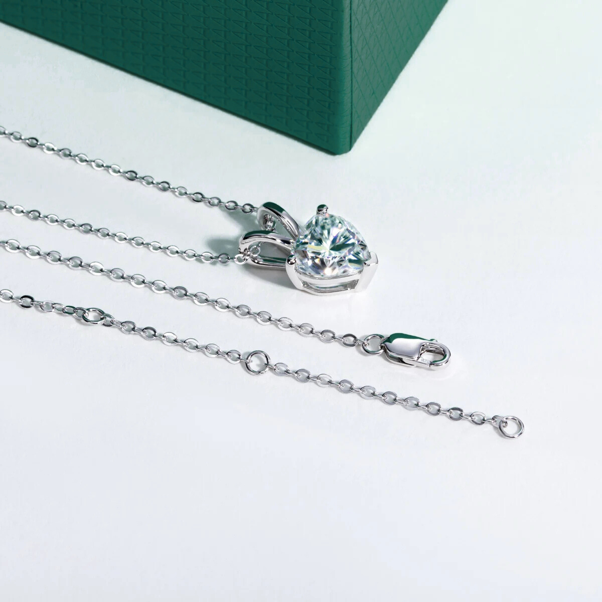 Colar Coração Moissanite Prata 925 Luar Armonia - foto 5