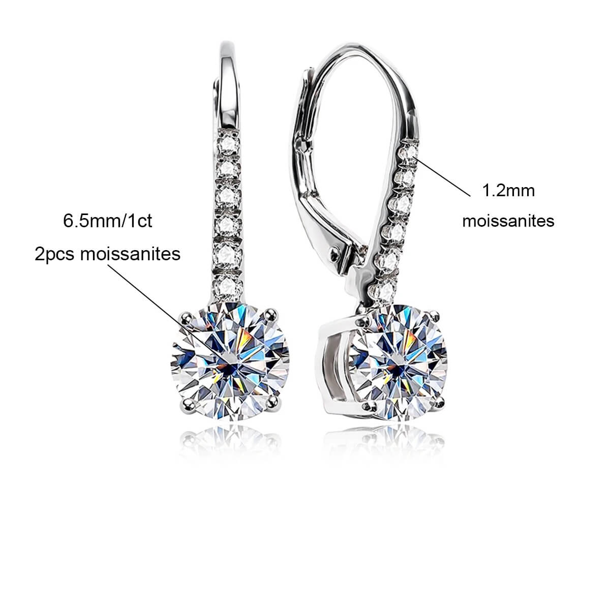 Brinco Pêndulo Moissanite Prata 925 Luar Fiorella - foto 7