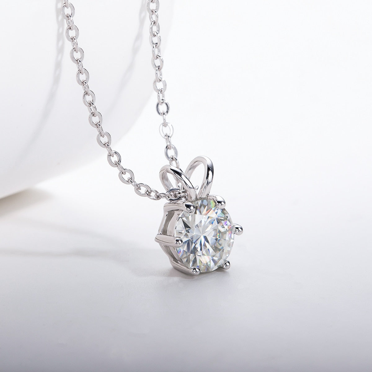 Colar Solitário Moissanite Banho Ouro 18k Luar Lumina - foto 4